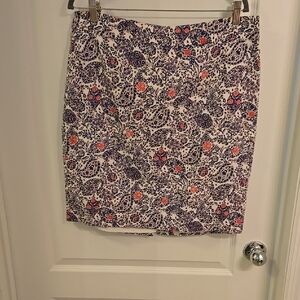 Ann Taylor Floral Print Skirt - Multicolor Size 14 EUC
